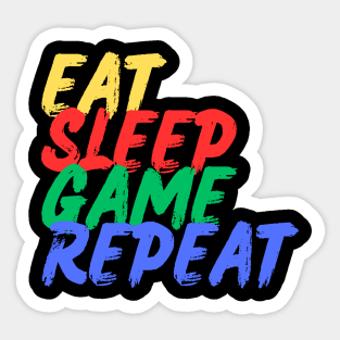 Eat, Sleep Game, Repeat (Mood Colors) Sticker